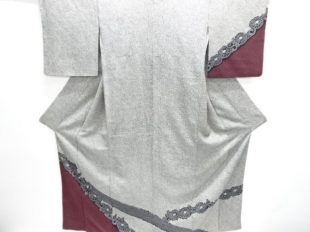 JAPANESE KIMONO / HOMONGI / SHIBORI / KIKU ARABESQUE